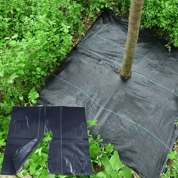10Pcs Weed Barrier Cloth Made of PP Material, round Hole Design, Durable Garden Lawn Protection Cover, Suitable for Planting Box