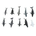 10Pcs Whale Ornament Plastic Modern Delicate Marine Animal Model Home