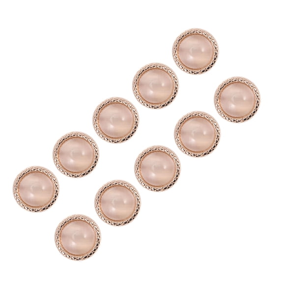 10Pcs White Alloy Fastener Buttons Multi Functional Shirt and Coat Buttons