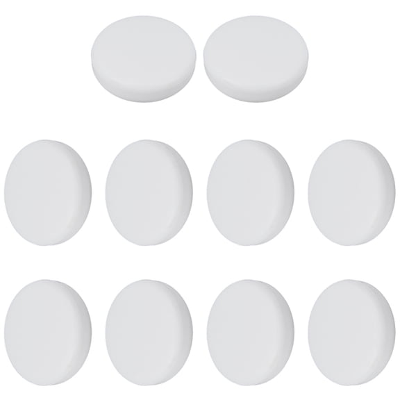 10Pcs White Button Cover Snap On Universal Soft Silicone Detachable Round Precision Rubber Replacement Protector Against Holes Sewing Buttons Covers