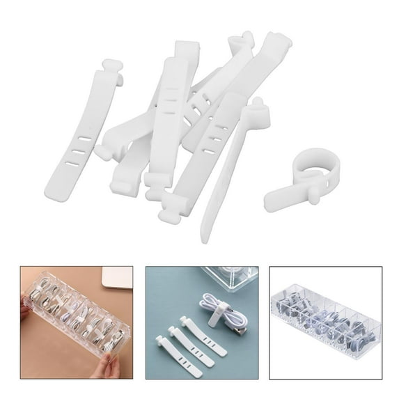 10Pcs White Cable Ties Fastening Cable Strap Cable Cord Cables