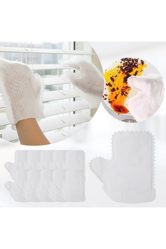 10Pcs White Microfiber Dusting Gloves Cloth Alternative Wipes Feather Duster For Dust Pet Hair Sensitive Cleaning Possible Doub