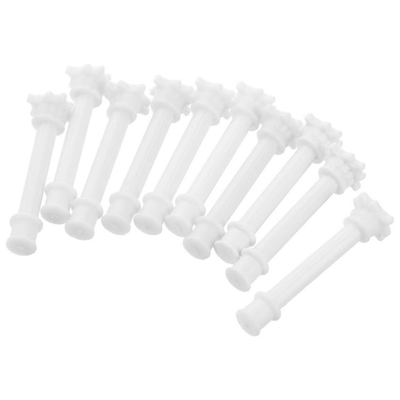 10Pcs White Plastic Roman Column Models for Wedding Pillars Cake Decoration and Display