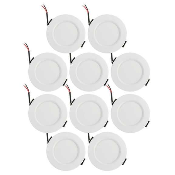 10Pcs White Recessed LED Downlights 5W Bright Soft Lighting for Home Living Rooms and Engineered