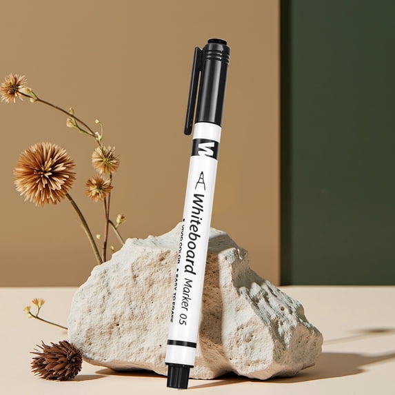 10Pcs Whiteboard Markers with Eraser, 0.5mm Tip 10ml Smooth Writing Markers for Teacher Drawing Lesson Planning