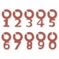 thumbnail image 1 of 10Pcs Wine Glass Charm, Silicone Wine Glass Markers for Champagne Flute Cocktails Brown Number 0-9, 1 of 6