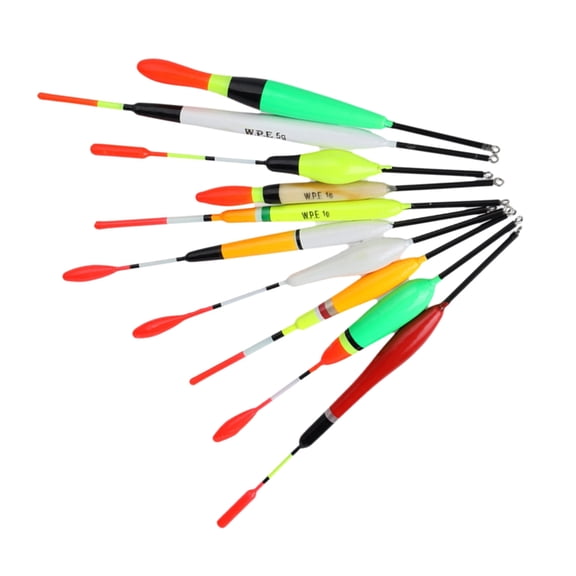 10Pcs Wood Bobbers Fishing Corks Peg Fishing Bobbers Fishing Peg Floats Set
