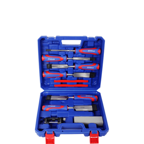 10Pcs Wood Chisel Set w/ Honing Guide & Stone