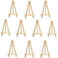 thumbnail image 1 of 10Pcs Wood Mini Easel Triangle Frame, Wedding Table Card Stand Display Holder, Children Painting Craft Artist Supplies, 1 of 8