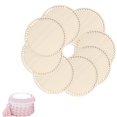 thumbnail image 1 of 10Pcs Wooden Basket Bottoms for Crocheting, 8" Crochet Basket Base Circle Blank Basket Weaving Supplies, Wooden Base for DIY Basket Craft Weaving Making Supplies, 1 of 7