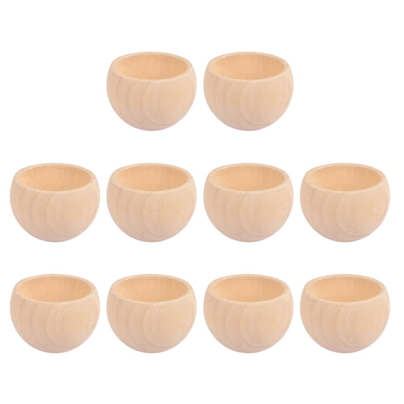 10Pcs Wooden Diffuser Stones Unfinished Essential Oil Diffuser Bowl for Living Room Bedroom Offices Decoration