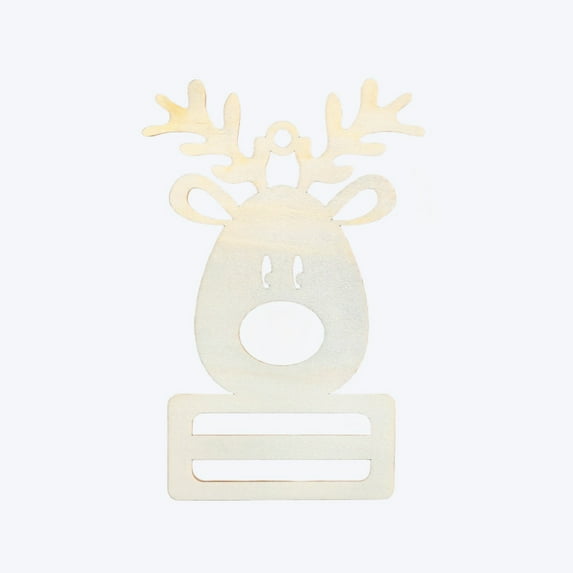 10Pcs Wooden Reindeer Ornament Rustic Reindeer Christmas Ornaments Vintage Reindeer Centerpiece Xmas Party Decoration For Home Mantel Table Display Door Hanging Assorted Color