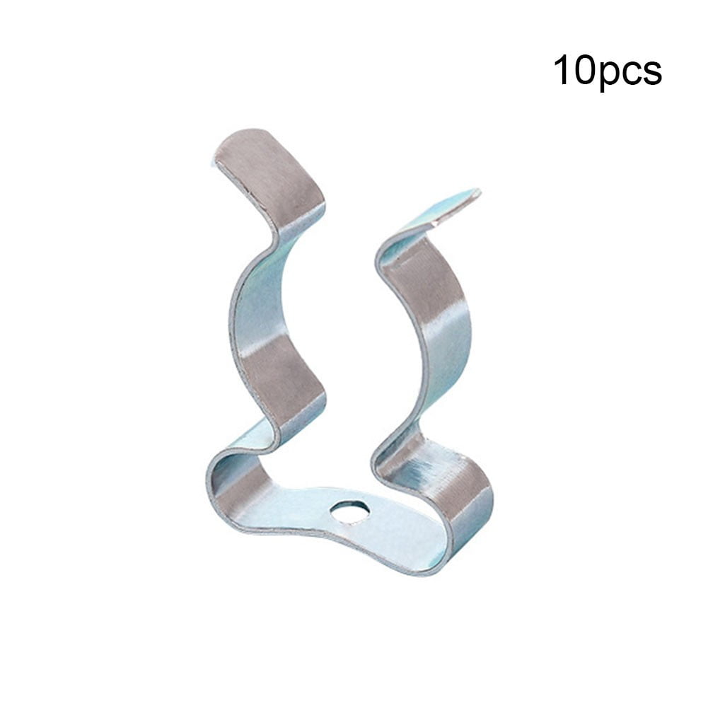 2x 4 Pieces Stainless Steel Spring Clip Clips Hook pole Attachment - 4cm