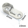 thumbnail image 1 of 10Pcs Zinc Alloy Oval Closet Rod End Supports Wardrobe Flange Bracket Holder, 1 of 8