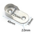 thumbnail image 1 of 10Pcs Zinc Alloy Oval Closet Rod End Supports Wardrobe Flange Bracket Holder, 1 of 7