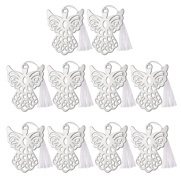 10Pcs for Creative Angel Bookmarks Set Exquisite Hollow-out Metal Book Page Divider Student Teacher Gift Suppli