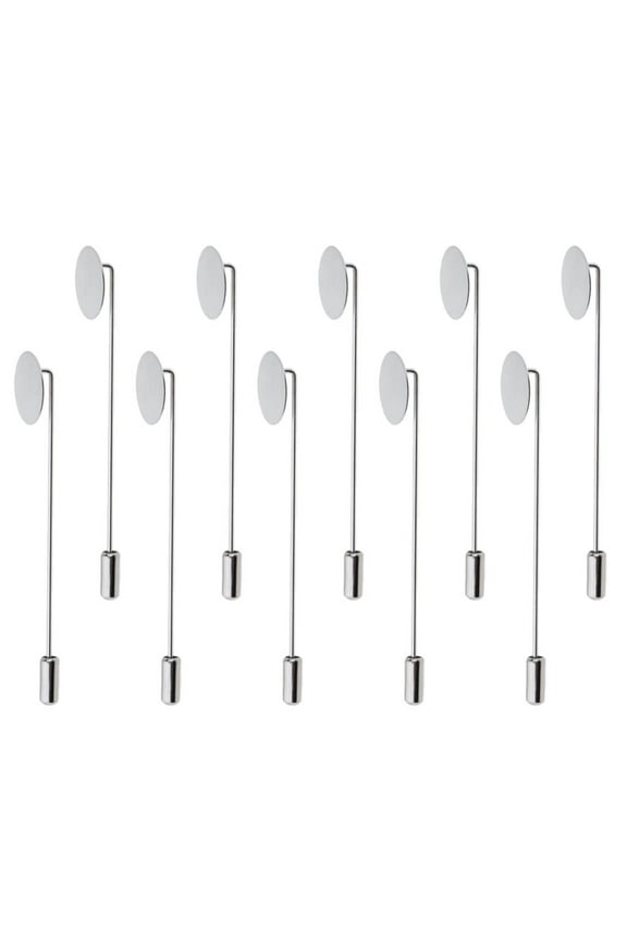 10Pcs lapel pin stick Pin with Clutches Brooches for Boutonniere Pin, Badge, Corsage, Name Tags - Jewelry Craft Making