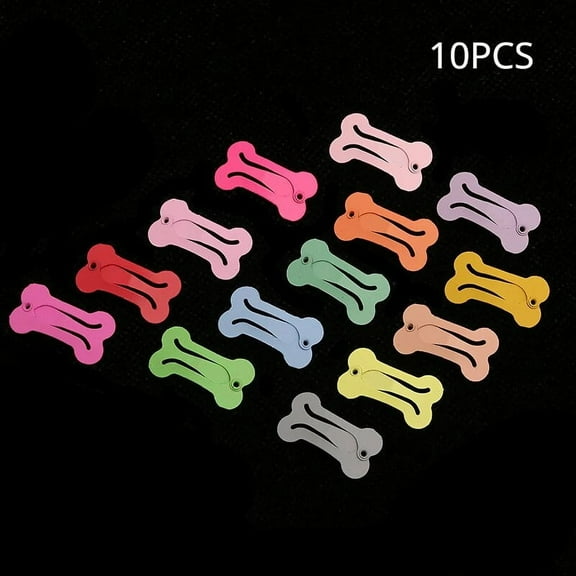 10Pcs/lot Colorful Bone Shaped Hairpin Pet Small Dogs Hair Clips Cute Dog Hairpin for Grooming Dog Accessories Pet Styling Tools