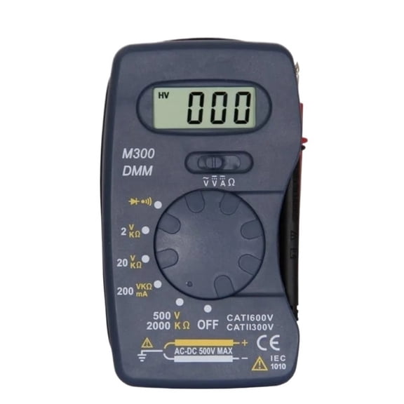 10Pcs/lot Ultra-thin Digital Multimeter M300 Mini Pocket Integrated Multimeter AC DC Ammeter Voltmeter Ohmmeter BatteryTest ,Versatile Measurement