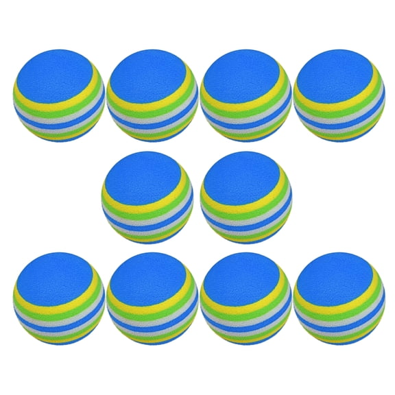10Pcs/pack Rainbow Colored Soft Sponge Training Chipping Balls Elastic Training Balls Practice Training Golf Balls
