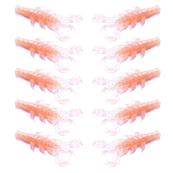 10Pcs/pack Simulation Prawns Shrimp Lures Set Shrimp Fishing Tackle Soft PVC Shrimp Lures Shrimp Baits Swim Lures Baits