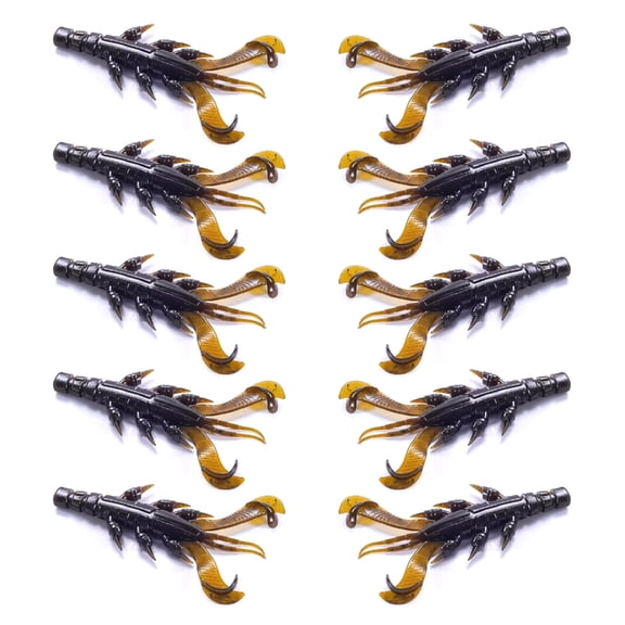 10Pcs/pack Simulation Prawns Shrimp Lures Set Shrimp Fishing Tackle Soft PVC Shrimp Lures Shrimp Baits Swim Lures Baits