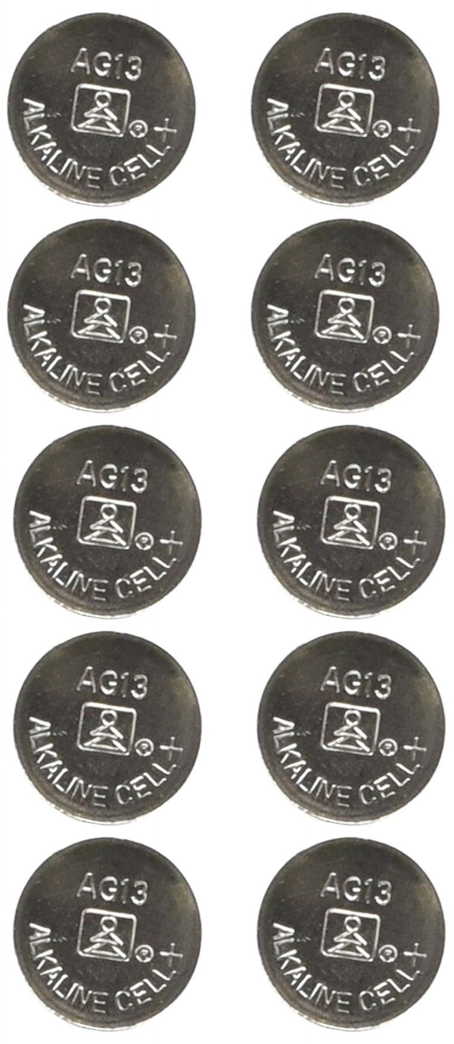 Lot de 40 piles bouton AG13 LR44, 1,5 V, Alcaline sans mercure  (357/357A/L1154/A76/GPA76).