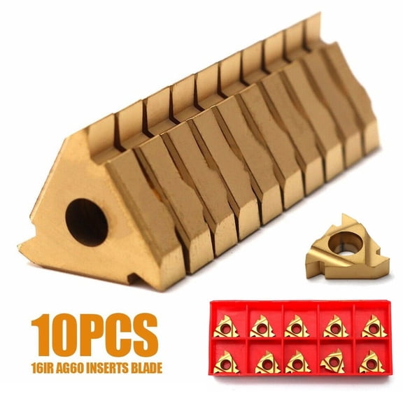 10Pcs/set 16IR AG60 CNC Carbide Turning Tool for Thread Cutting