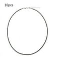 thumbnail image 1 of 10Pcs/set Black Silk Necklace Cord 2.0mm/28in with Extension Chain Lead & Nickel Free with Firmly Attached Silver Clasp, 1 of 8