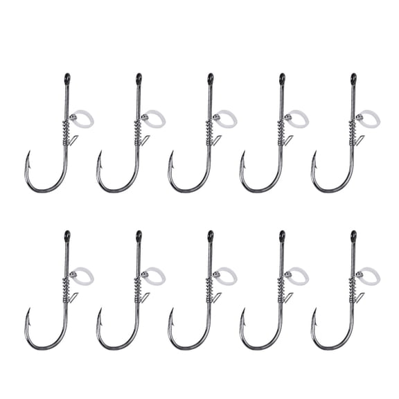 10Pcs/set Fishing Tackle Live Shrimp Fixing Hook with Hole Designs Fishing Live Fish Hook Fishing Hook Barbed Fishhook