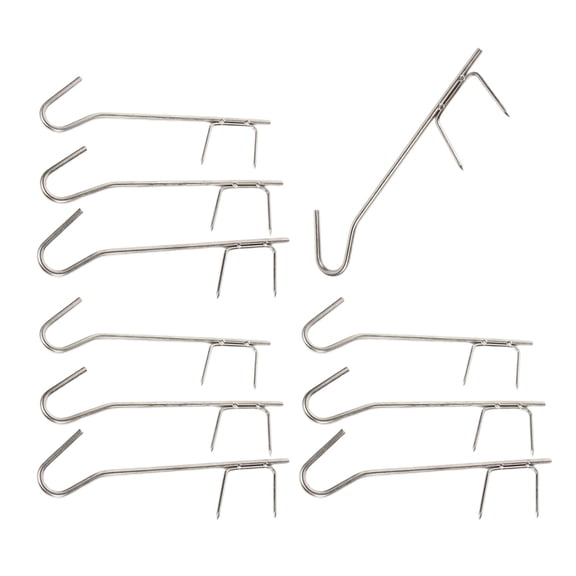 7829 10Pcs/set Hooks for Fish Smoking, Stainless SteelSm0k1ngHooks Trout, Hooks Set