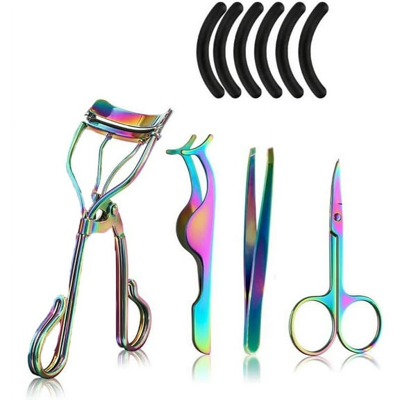 10Pcs/set Stainless Steel Eyelash Curler Set Eyebrow Curler Tweezers Beauty Tools Eyebrow Trimming Localized Extensions False Eyelash Auxiliary