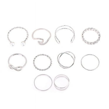 10Pcs/set Women Fashion Personality Rings Jewelry Gift