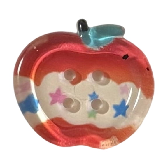 10Pieces 20MM 4 Hole Acrylic Button Fruit Shape Sewing Button for Dress Sweater Phone Case Art Craft Sewing Knitting