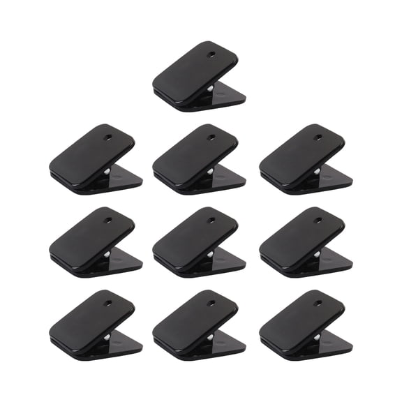 10Pieces Acrylic Paper Clip Square Shape Paper Clamps File Paper Clip Bag Seal Clip for Bag Document Photo