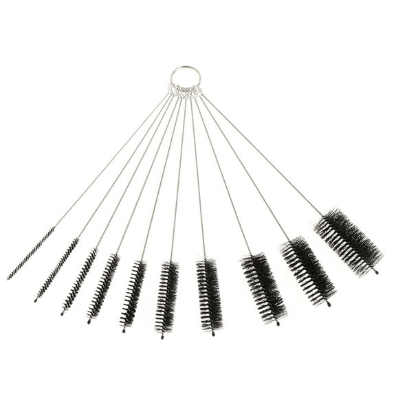 10Pieces Aquarium Filter Brush Water Pipe Tube Hose Cleaning Brushes Stainless Steel Cleaner Brush 7.9in Length