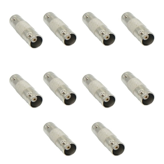 10Pieces BNC Connectors BNC Connectors BNC Female to Female Straight Coupler Adapter for CCTV Camera Survelliance