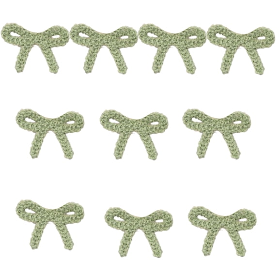 10Pcs Bowknot Sew on Patches Embroidered Bowknot Sew On Yarn Patches Applique for Kids Clothing Jackets Jeans Bags