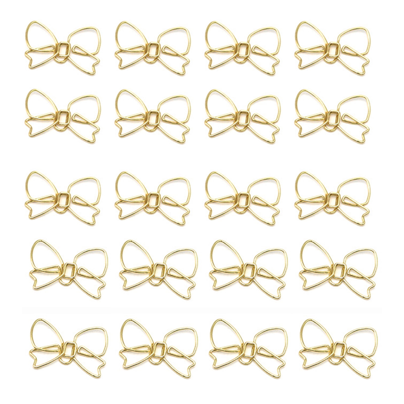 10Pieces Bowknot Paper Clips Metal Paper Clip Small Book Marker Clip ...