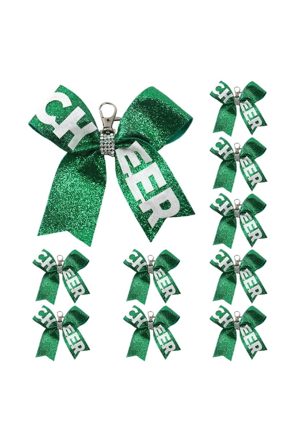 10Pieces Cheer Keychains Elegant Bowknot Ornament For Teen Girls And Supporters