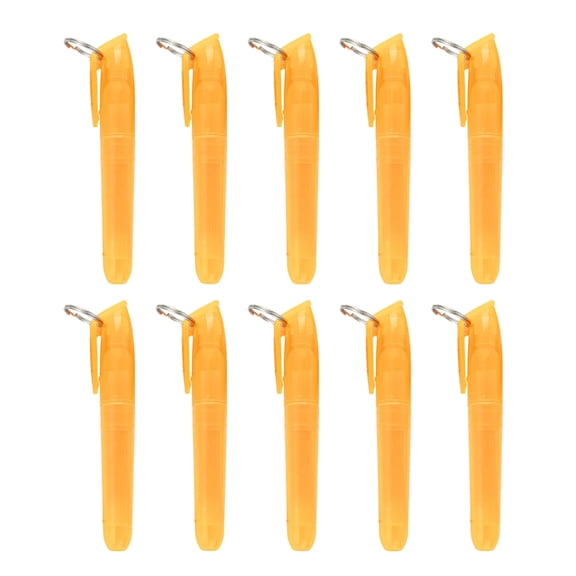10Pieces Colored Highlighter Oblique Tip Highlighter Marker with Metal Rings Quick Dry for Scrapbooking Journal Calendar