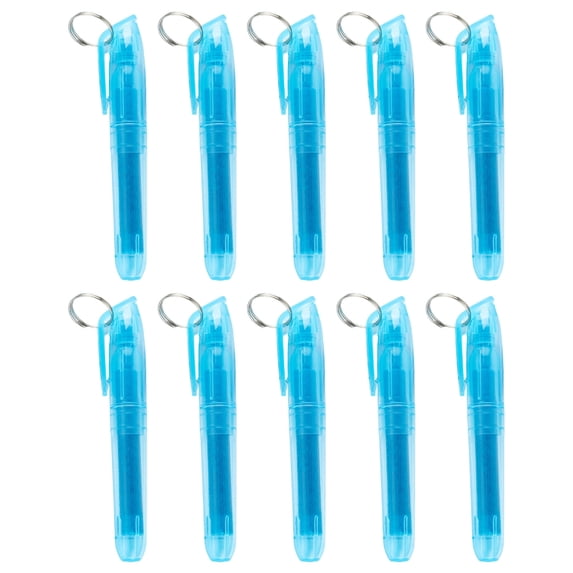 10Pieces Colored Highlighter Oblique Tip Highlighter Marker with Metal Rings Quick Dry for Scrapbooking Journal Calendar