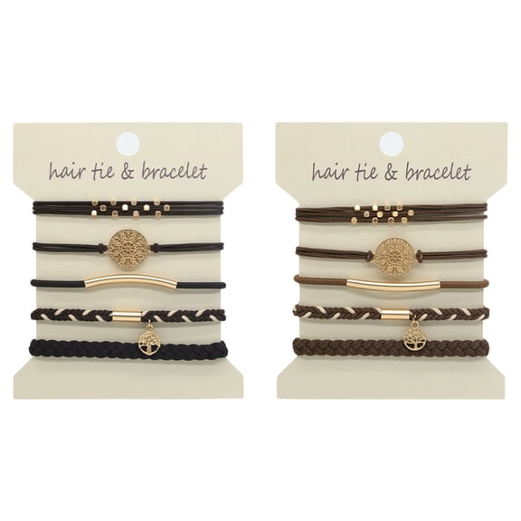 10Pieces Elastic Hair Scrunchie Bracelets For Women And Girls Hair Rope Ponytail Holder For Curly Long Hair