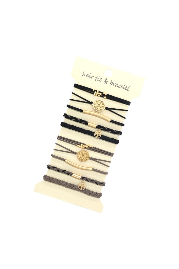 10Pieces Elastic Hair Scrunchie Bracelets For Women And Girls Hair Rope Ponytail Holder For Curly Long Hair