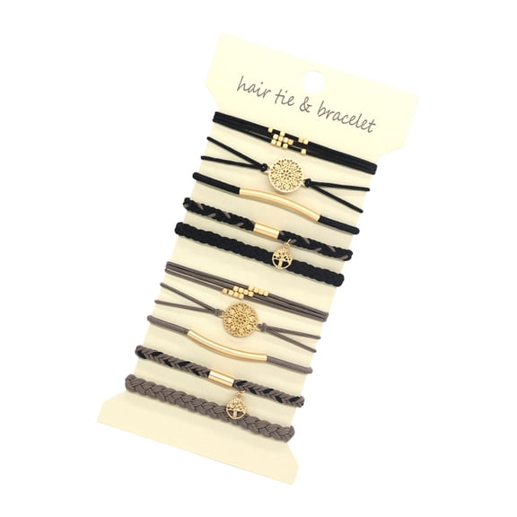 10Pieces Elastic Hair Scrunchie Bracelets For Women And Girls Hair Rope Ponytail Holder For Curly Long Hair