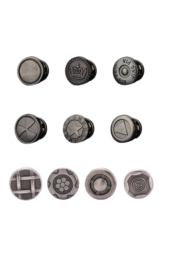 10Pieces Fashionable Metal Shoe Buckles For Men's Leather Sandals 1.3cm Diameter Replacement Rivets Screw Studs Buttons