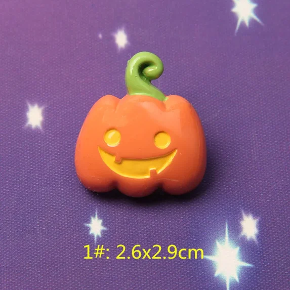 10Pieces Flat Back Resin Cabochon Skeleton for Halloween DIY Flatback Embellishment Accessories Scrapbooking Crafts:23mm (1)