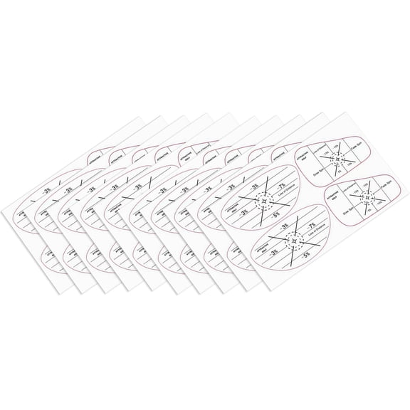 10Pieces Golf Club Face Impacts Labels Golf Impacts Label Set For Practices With High Visibility Wear Resistant Design