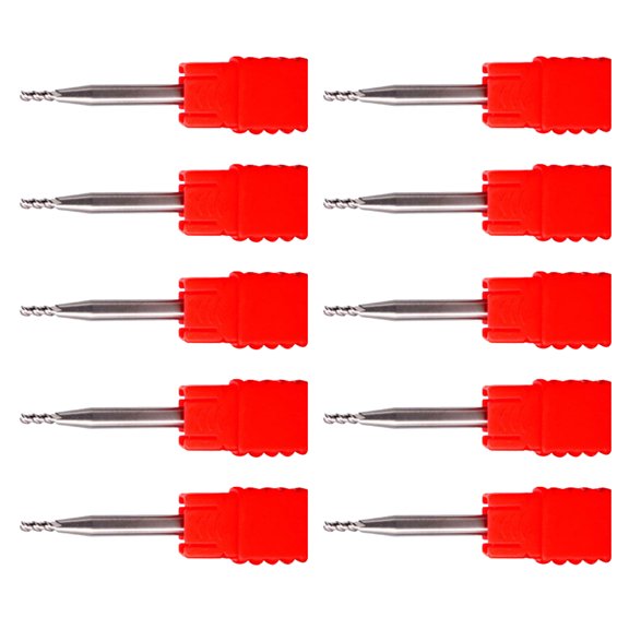 10Pieces High Steel Three Flutes End Mill Milling Cutter For Aluminum Professional Use Round Handle