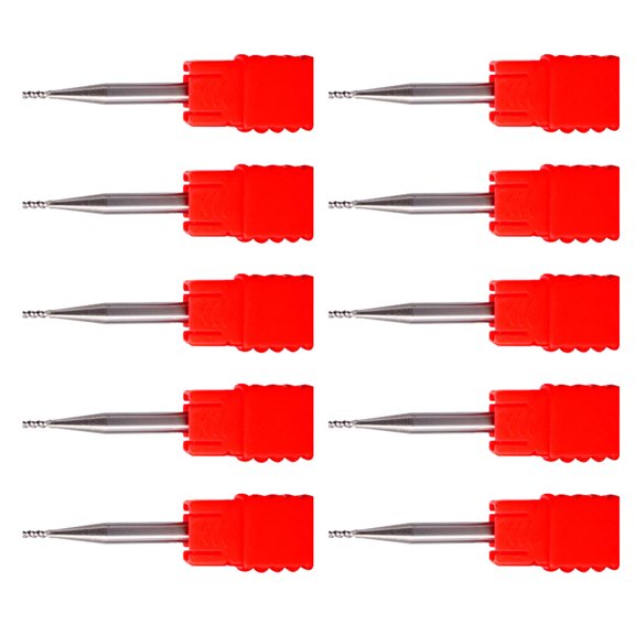 10Pieces High Steel Three Flutes End Mill Milling Cutter For Aluminum Professional Use Round Handle
